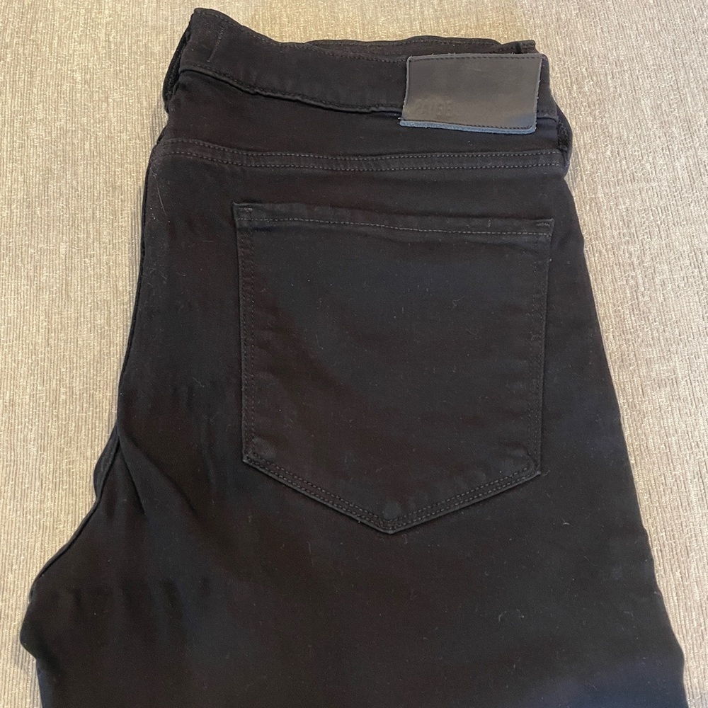 PAIGE Men's Dark Black Jeans